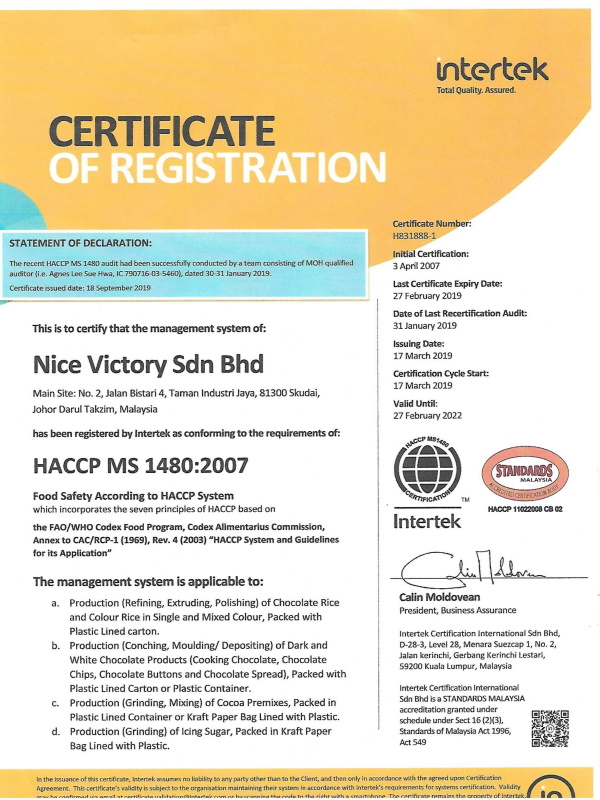 Certificate of Registration